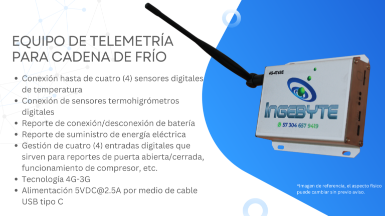 Equipo de Telemetría para Cadena de Frio